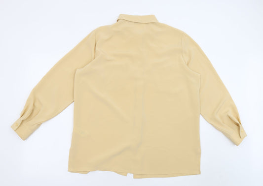 Womens UK Size 16 St Michael Beige Basic Button-Up