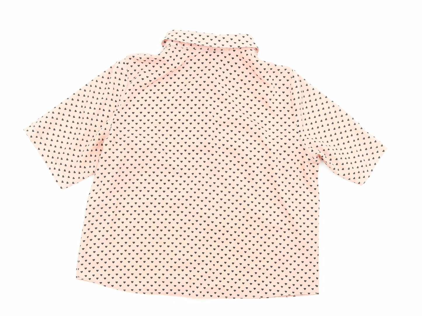Womens UK Size 8 New Look Pink Basic Button-Up