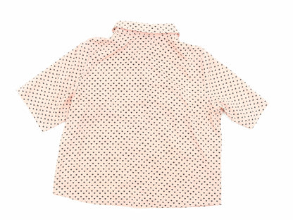 Womens UK Size 8 New Look Pink Basic Button-Up