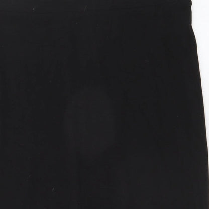 Divided Womens Black Cotton Straight & Pencil Skirt Size L Zip