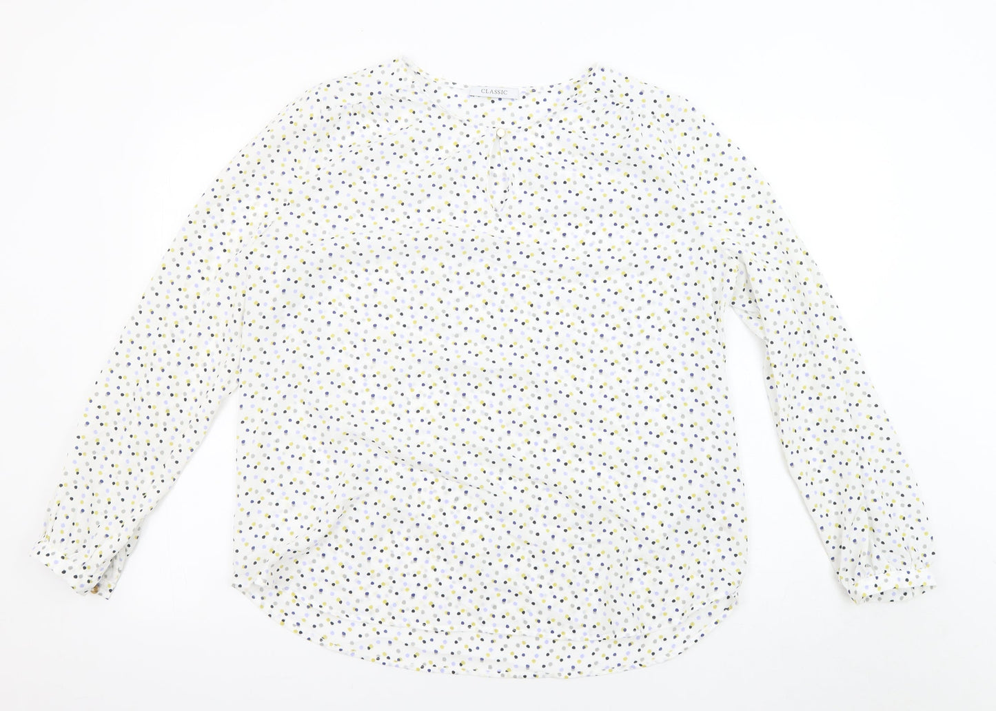 Womens UK Size 14 Classic White Basic Blouse