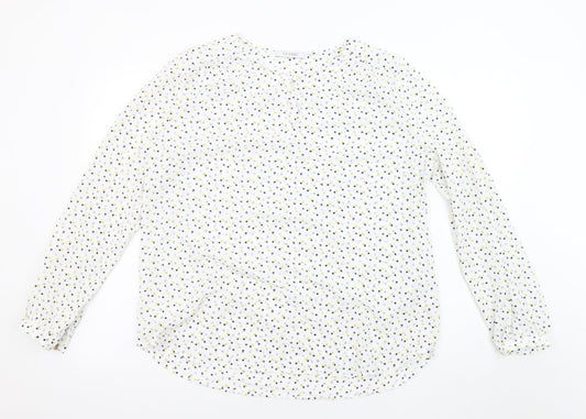 Womens UK Size 14 Classic White Basic Blouse