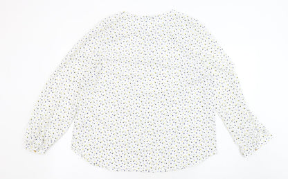 Womens UK Size 14 Classic White Basic Blouse