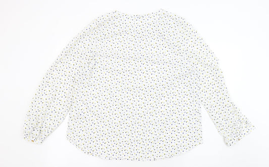 Womens UK Size 14 Classic White Basic Blouse
