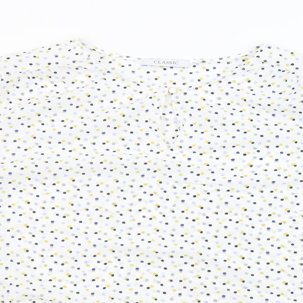 Womens UK Size 14 Classic White Basic Blouse