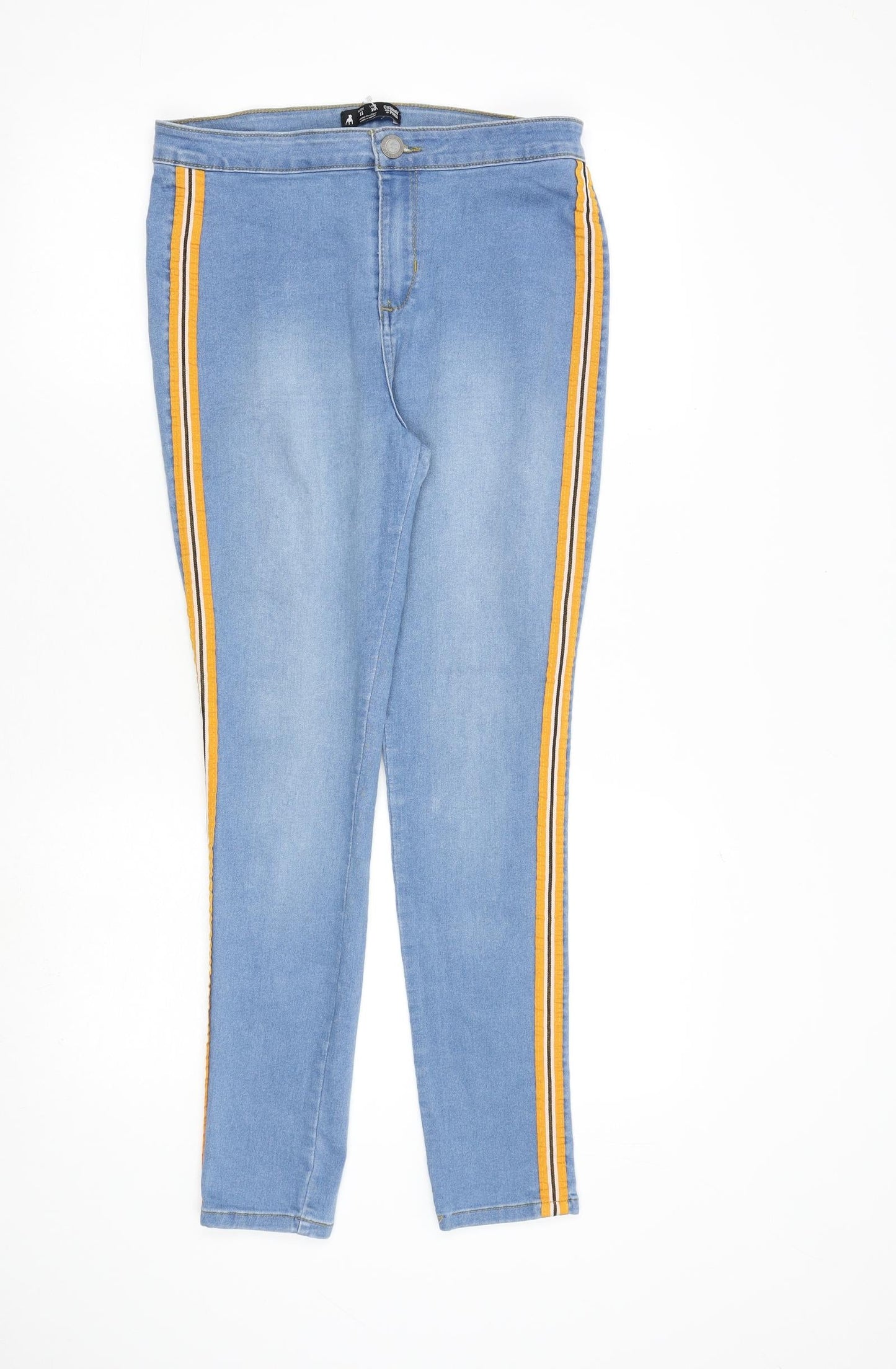 Guidado Perro Womens Blue Cotton Skinny Jeans Size 30 in L28 in Regular Zip