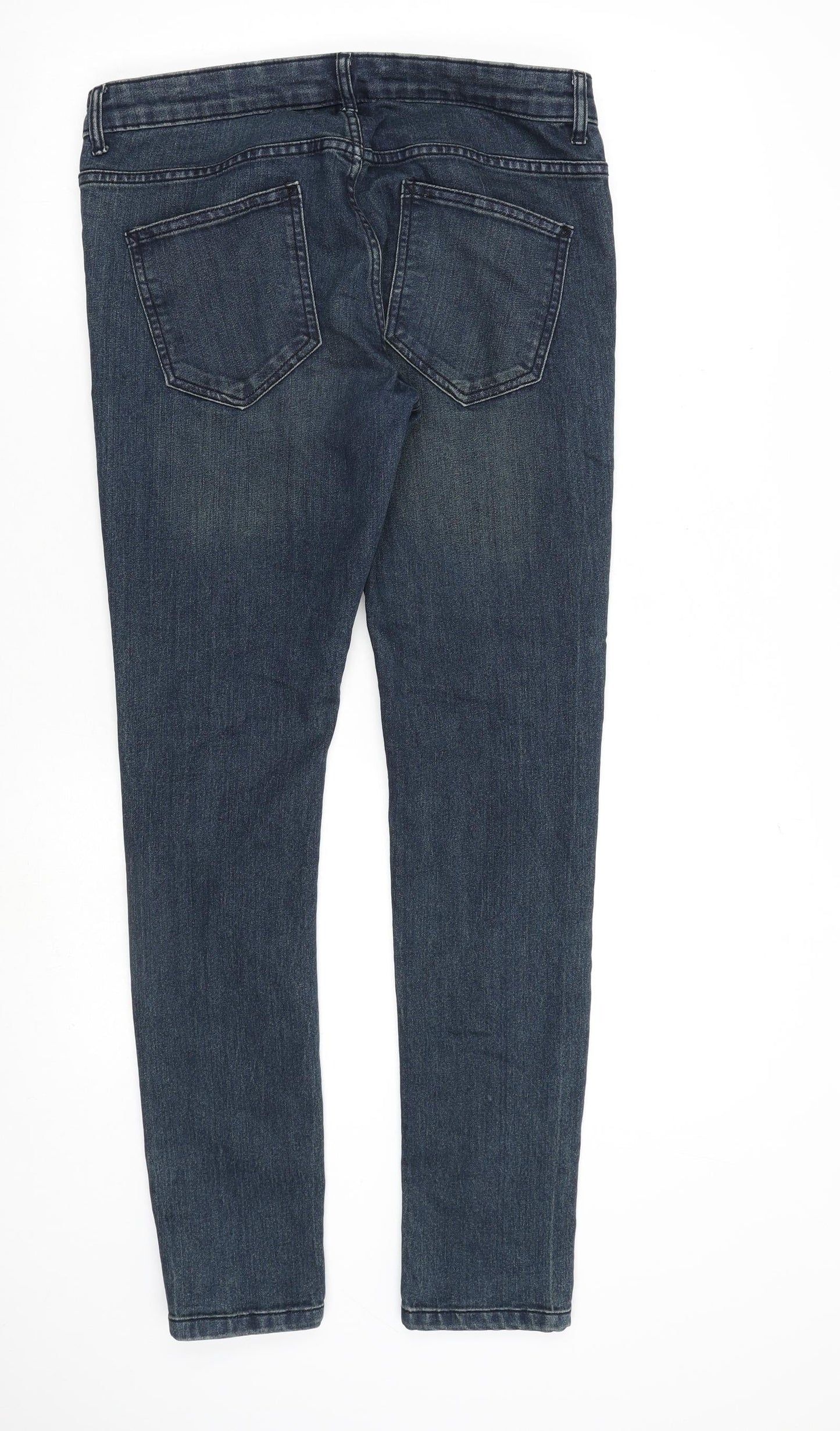 Denim & Co. Mens Blue Cotton Skinny Jeans Size 34 in L32 in Regular Zip