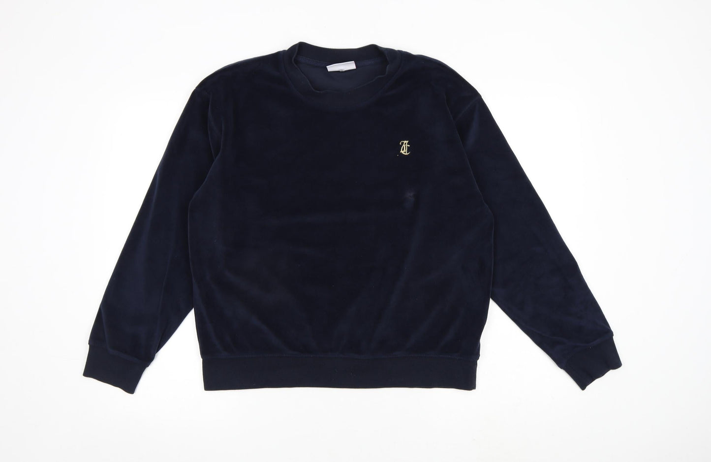 Juicy Couture Womens Blue Polyester Pullover Sweatshirt Size M Pullover