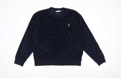 Juicy Couture Womens Blue Polyester Pullover Sweatshirt Size M Pullover