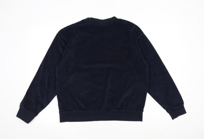 Juicy Couture Womens Blue Polyester Pullover Sweatshirt Size M Pullover