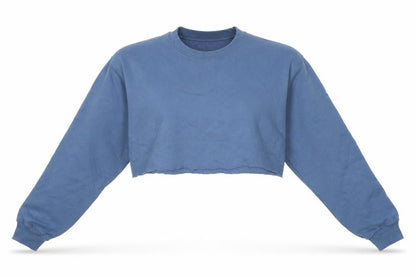 PRETTYLITTLETHING Womens Blue Cotton Pullover Sweatshirt Size M Pullover