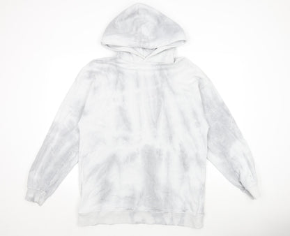 Zara Womens Grey Cotton Pullover Hoodie Size M Pullover