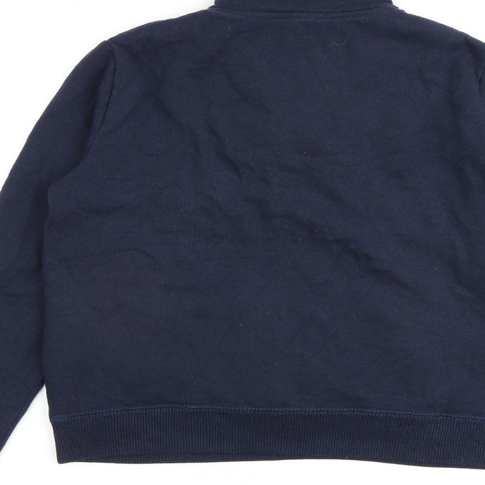 Hollister Womens Blue Cotton Pullover Sweatshirt Size XS Zip