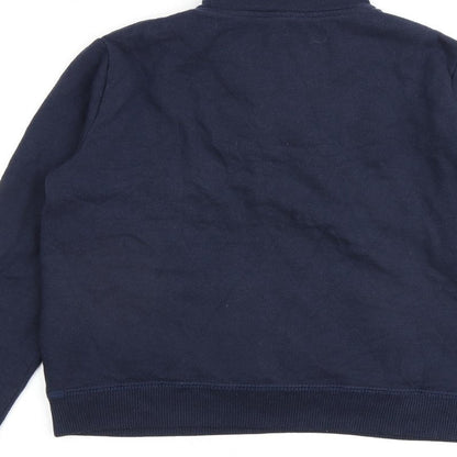 Hollister Womens Blue Cotton Pullover Sweatshirt Size XS Zip