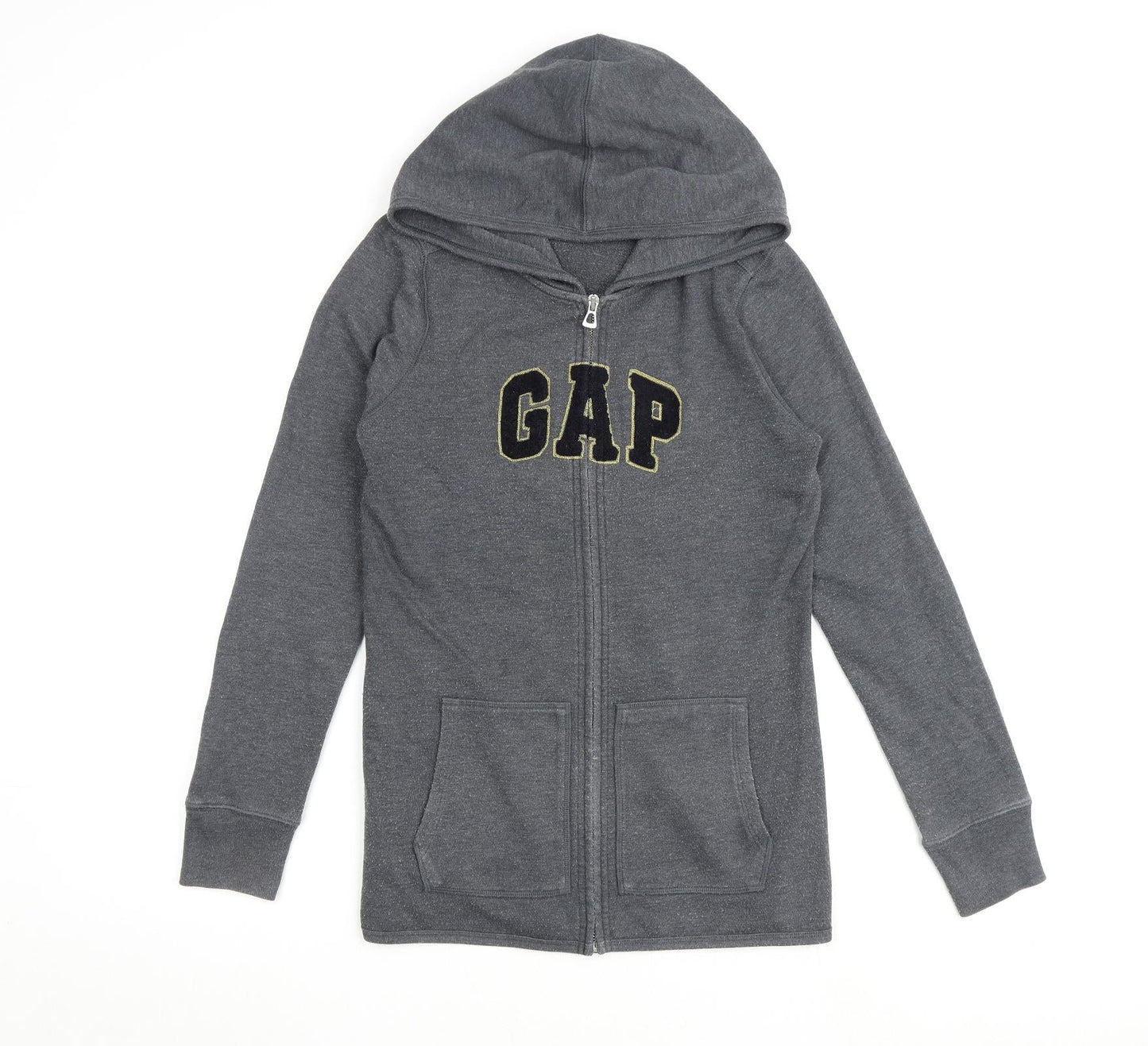 Gap Womens Grey Polyester Full Zip Hoodie Size XS Zip
