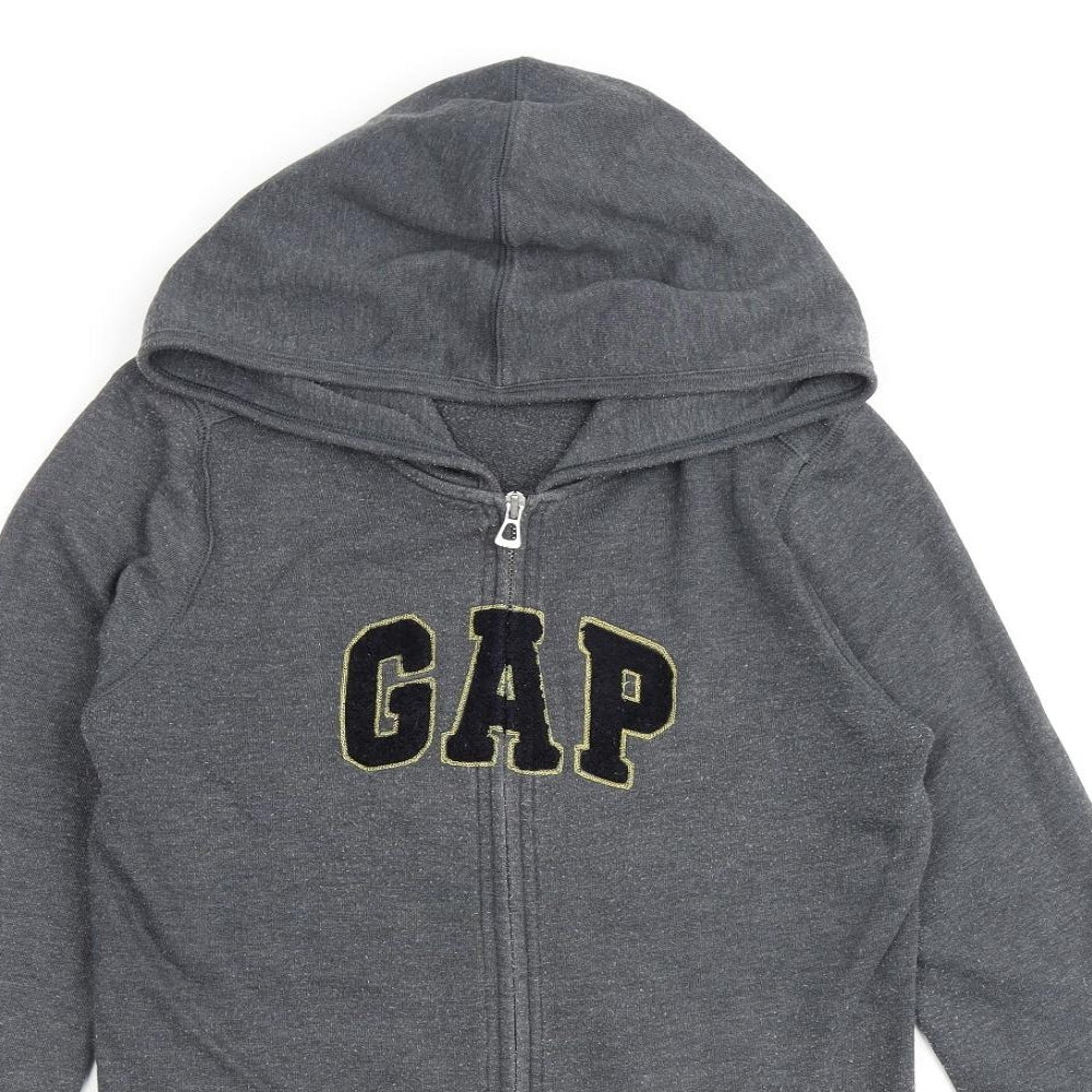 Gap Womens Grey Polyester Full Zip Hoodie Size XS Zip