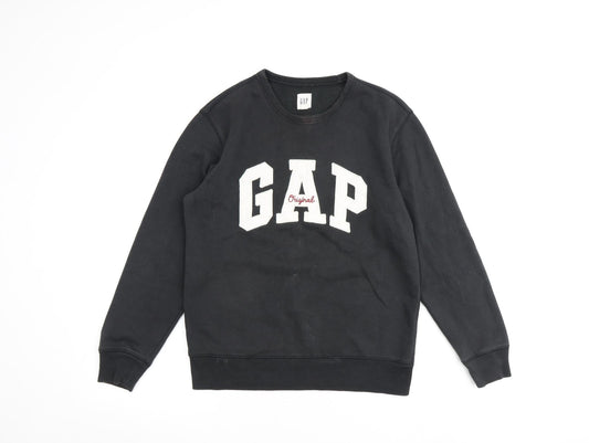 Gap Womens Black Cotton Pullover Sweatshirt Size XS Pullover