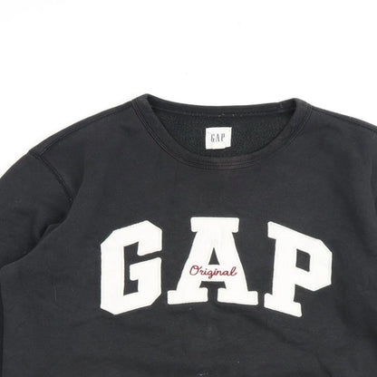 Gap Womens Black Cotton Pullover Sweatshirt Size XS Pullover