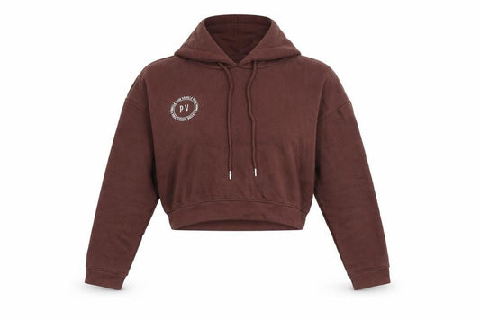 Pink Vanilla Womens Brown Cotton Pullover Hoodie Size S Pullover