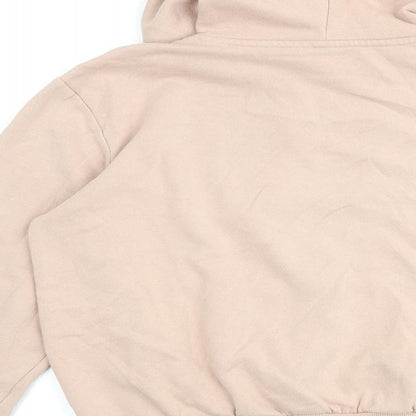 H&M Womens Pink Cotton Pullover Hoodie Size S Pullover