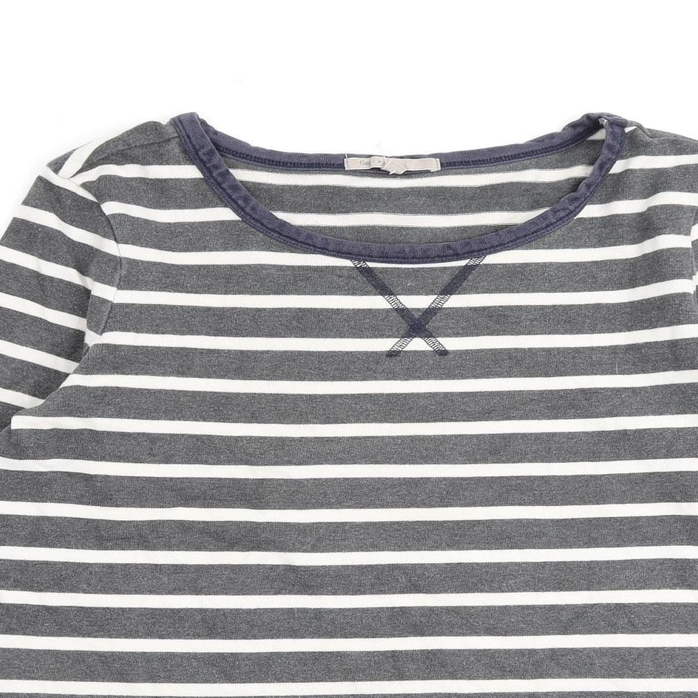 Gap Womens Grey Striped 100% Cotton Pullover Sweatshirt Size M Pullover