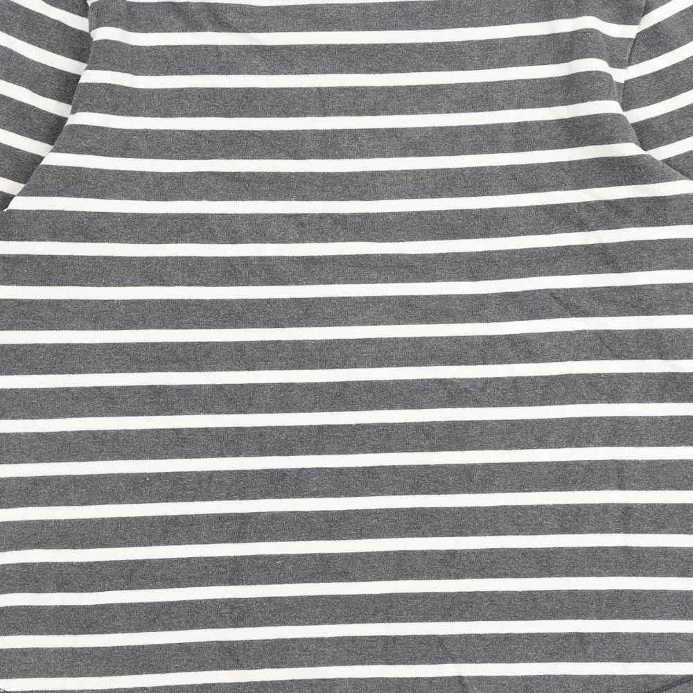 Gap Womens Grey Striped 100% Cotton Pullover Sweatshirt Size M Pullover