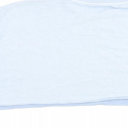 Topshop Womens Blue Cotton Pullover Sweatshirt Size 12 Pullover