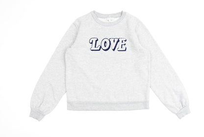 Warehouse Womens Grey Cotton Pullover Sweatshirt Size M Pullover
