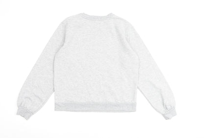 Warehouse Womens Grey Cotton Pullover Sweatshirt Size M Pullover