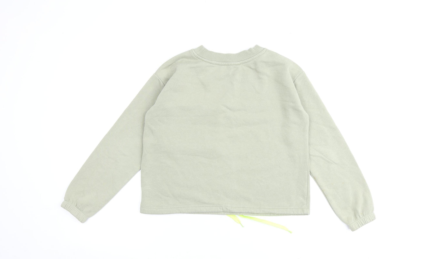 H&M Girls Green Cotton Pullover Sweatshirt Size 10-11 Years Pullover