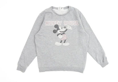 Womens UK Size 10 Disney Grey Pullover Sweatshirt