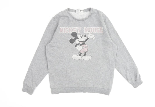 Womens UK Size 10 Disney Grey Pullover Sweatshirt