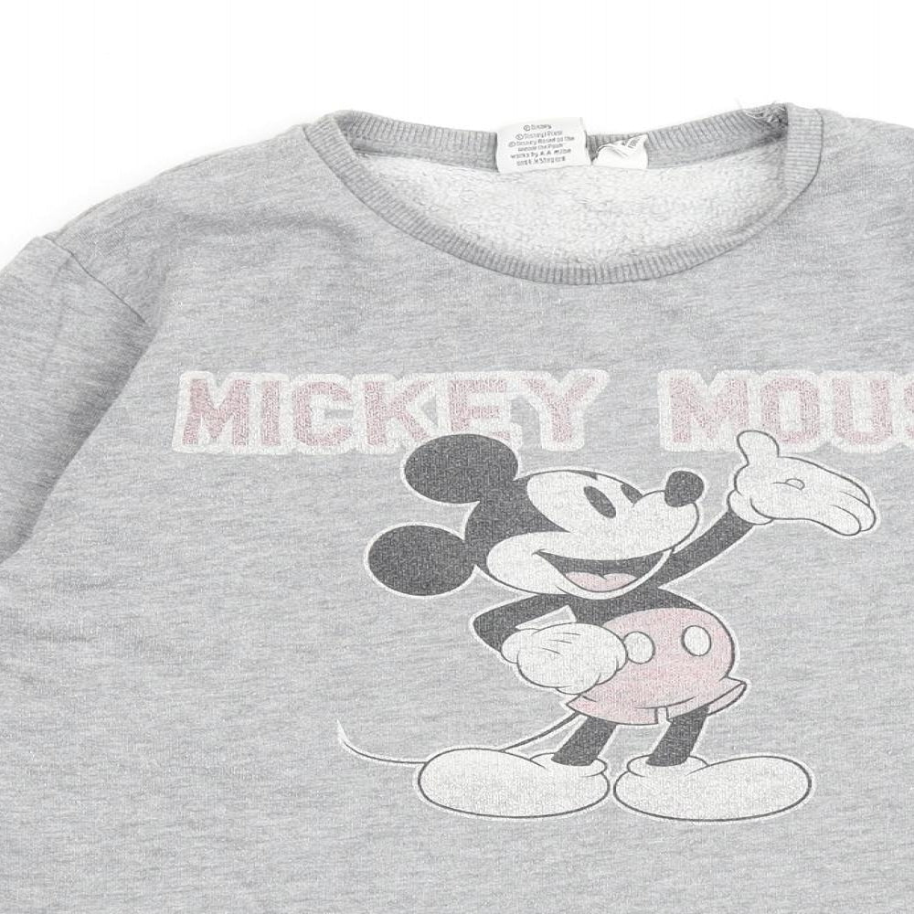 Womens UK Size 10 Disney Grey Pullover Sweatshirt
