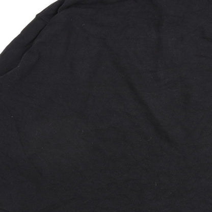 Iets Frans Mens Black Striped Cotton Henley Sweatshirt Size S