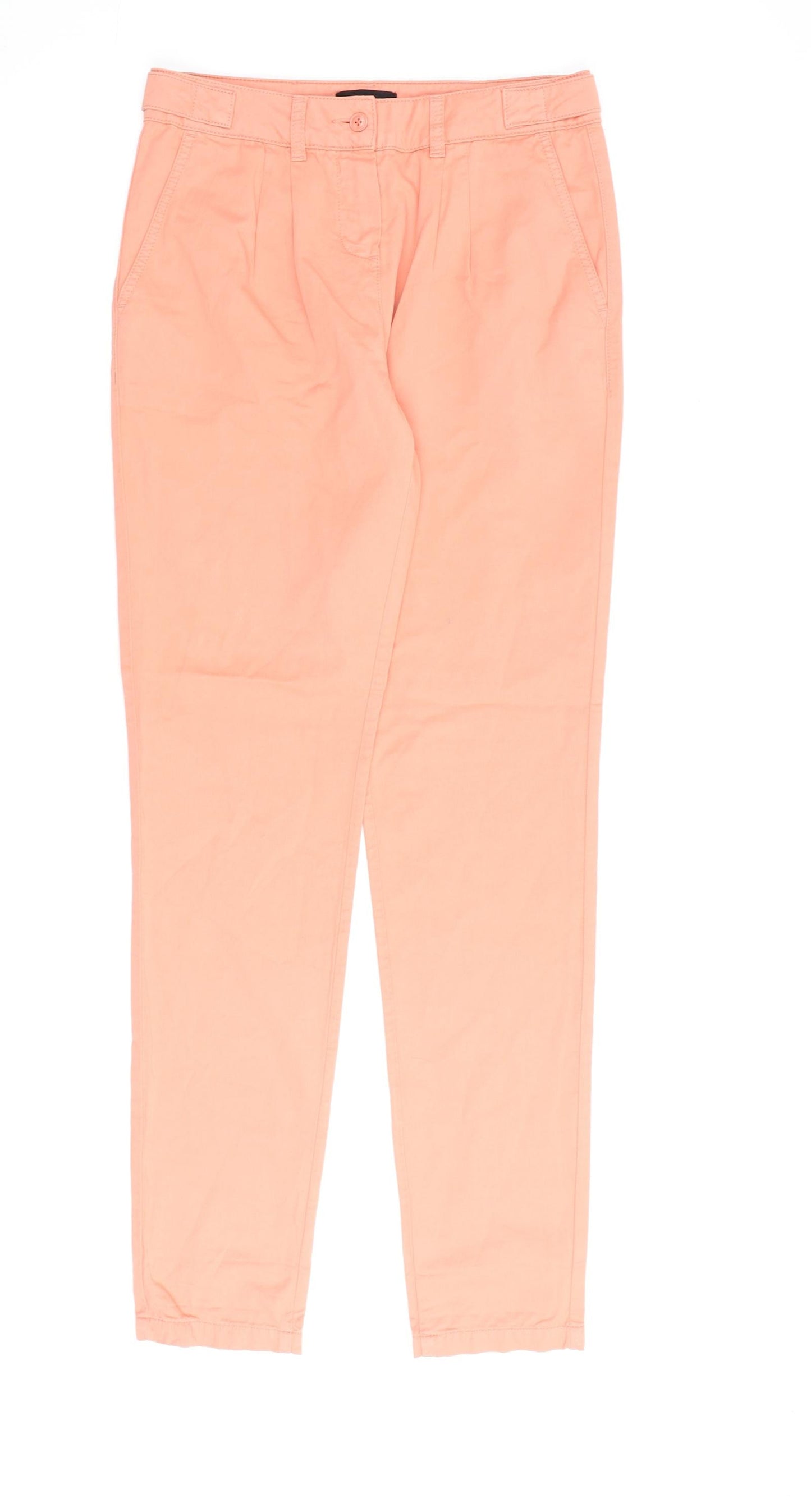 Scenario Womens Pink Cotton Trousers Size 30 in L32 in Regular Zip