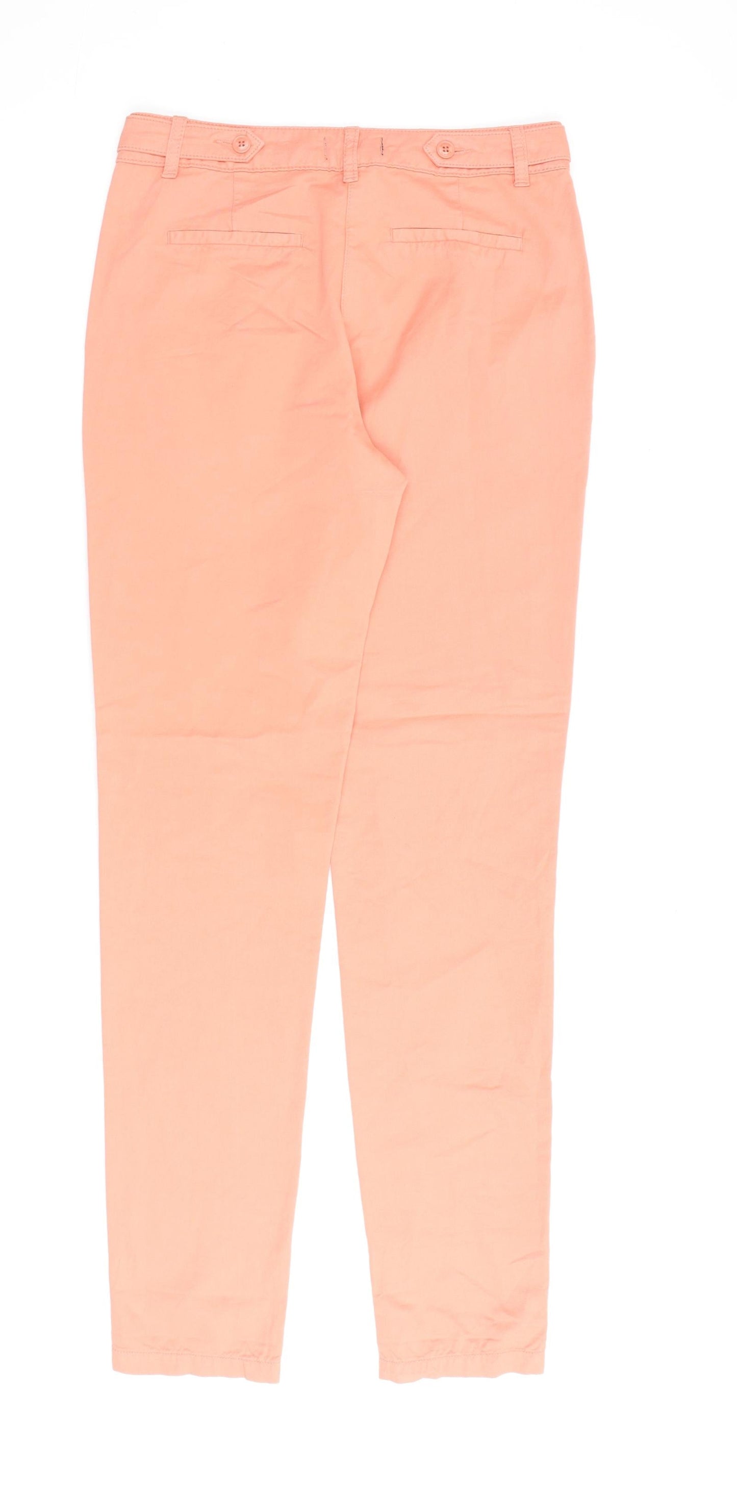 Scenario Womens Pink Cotton Trousers Size 30 in L32 in Regular Zip