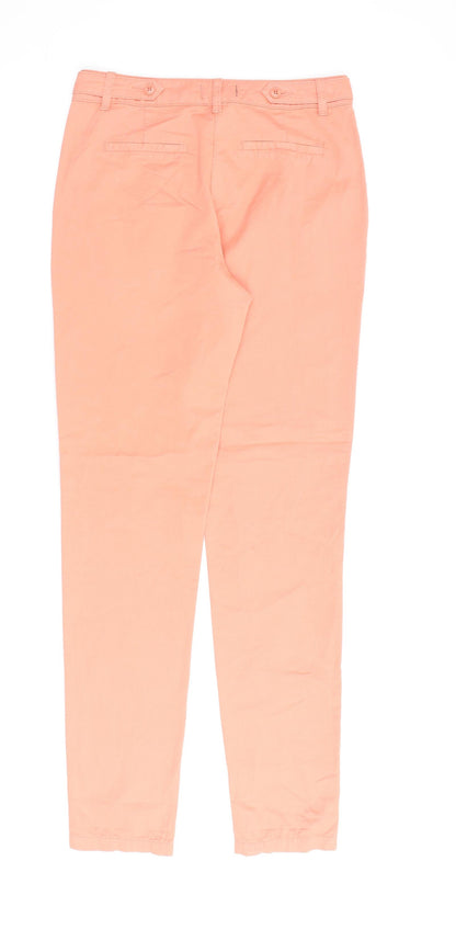 Scenario Womens Pink Cotton Trousers Size 30 in L32 in Regular Zip
