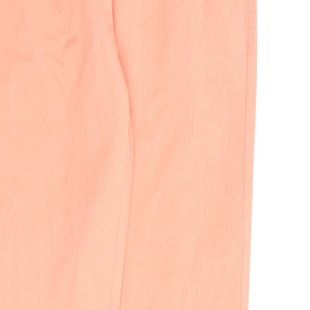 Scenario Womens Pink Cotton Trousers Size 30 in L32 in Regular Zip