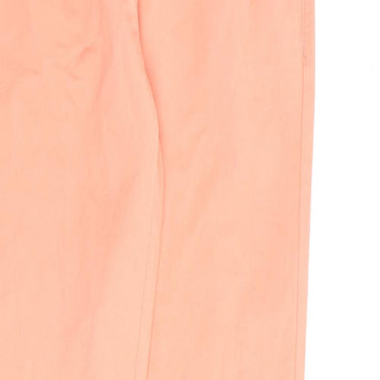 Scenario Womens Pink Cotton Trousers Size 30 in L32 in Regular Zip