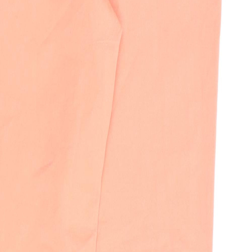Scenario Womens Pink Cotton Trousers Size 30 in L32 in Regular Zip