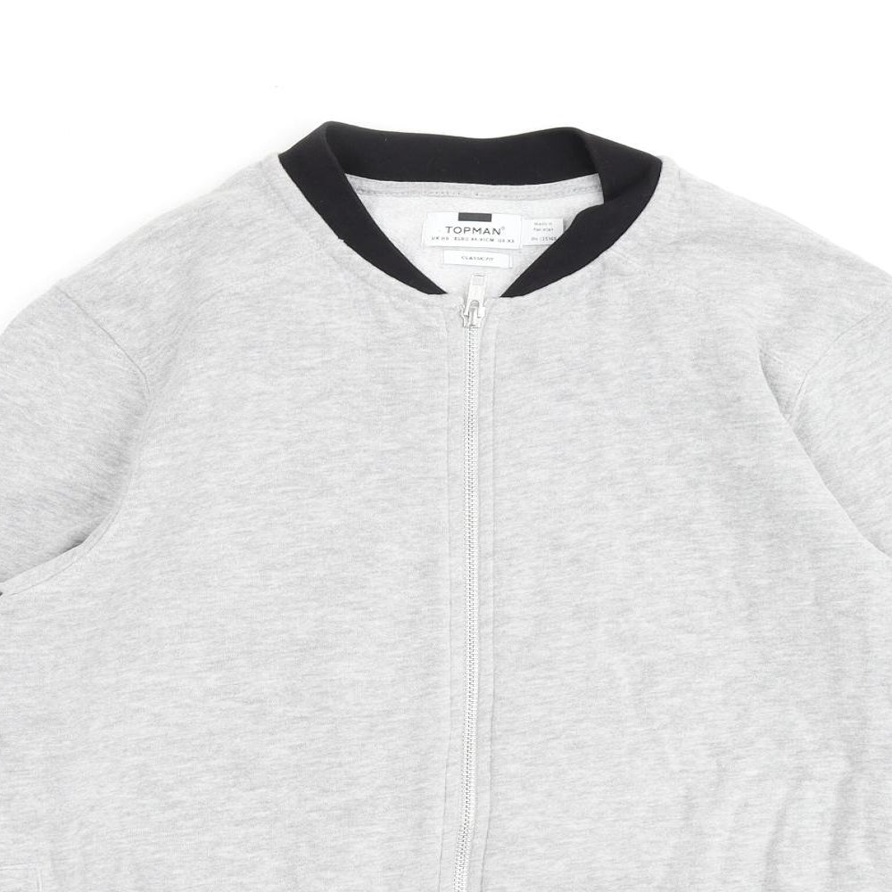 Mens UK Size XS Topman Grey Jacket