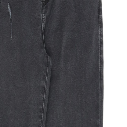 Topshop Womens Grey Cotton Skinny Jeans Size 26 in L34 in Regular Zip