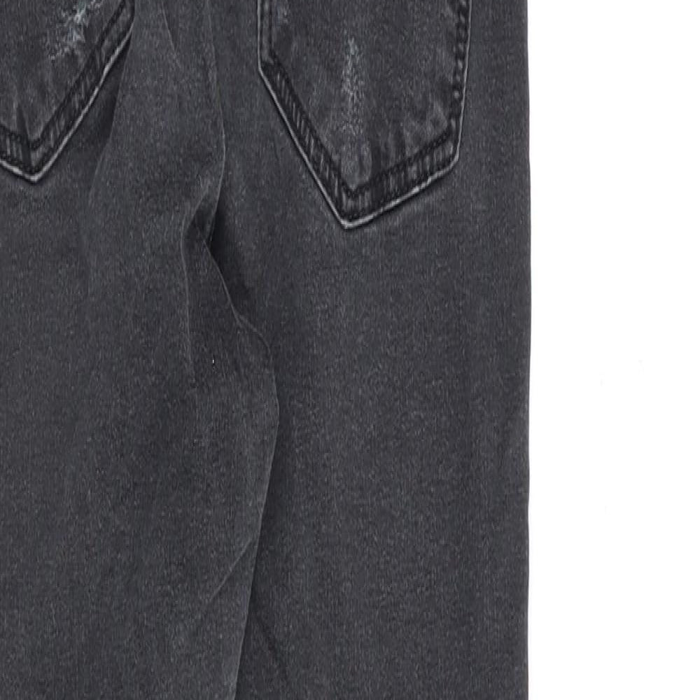 Topshop Womens Grey Cotton Skinny Jeans Size 26 in L34 in Regular Zip
