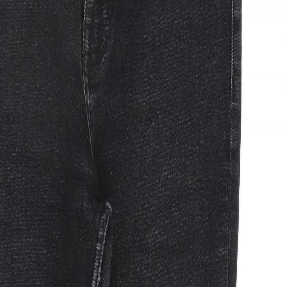 Zara Womens Black Cotton Skinny Jeans Size 10 L27 in Regular Zip
