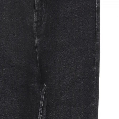 Zara Womens Black Cotton Skinny Jeans Size 10 L27 in Regular Zip