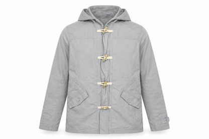 Front view of Next boys’ grey basic coat coat, size 16, years hook & loop