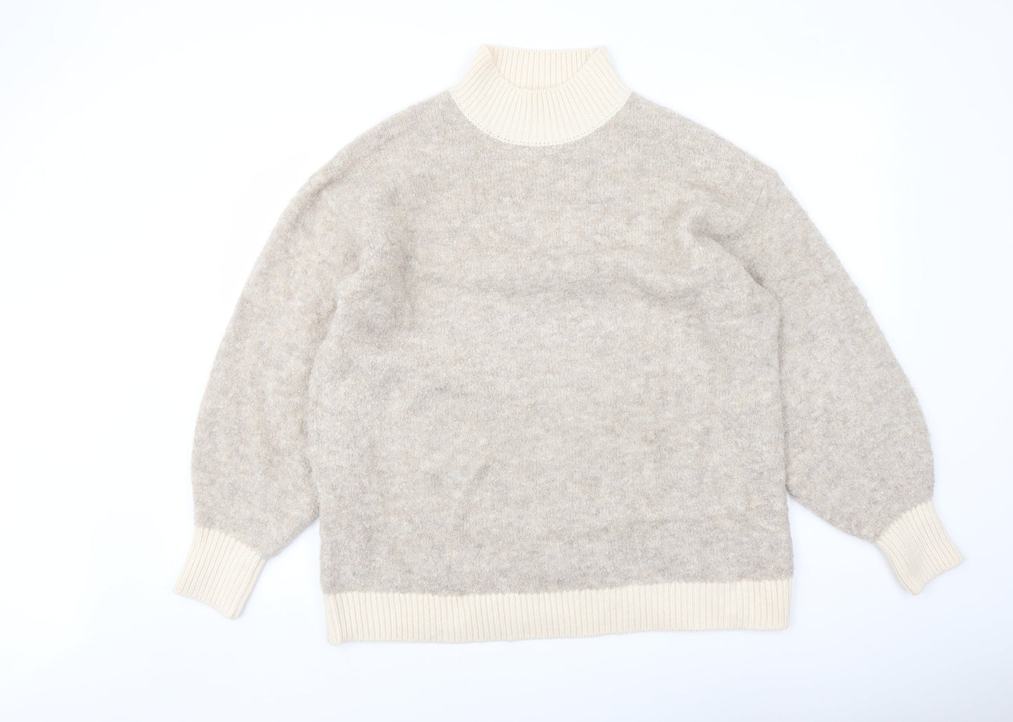 Womens UK Size L Marks and Spencer Beige Pullover Jumper