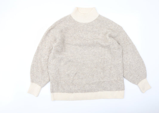 Womens UK Size L Marks and Spencer Beige Pullover Jumper