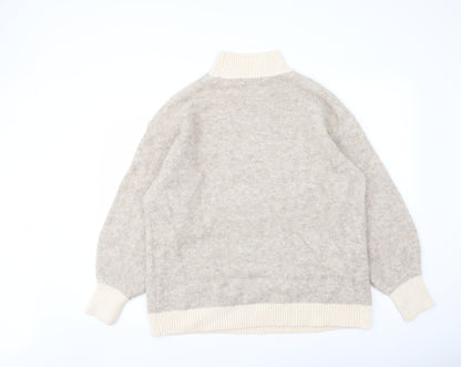 Womens UK Size L Marks and Spencer Beige Pullover Jumper