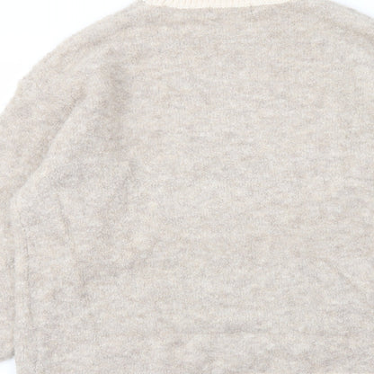 Womens UK Size L Marks and Spencer Beige Pullover Jumper